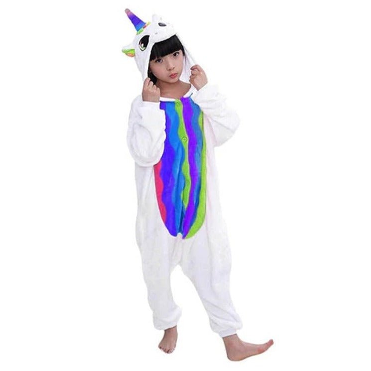 Pijama Unicornio Tricolor Enterizo Kigurumi 3-12 Años - LhuaStore
