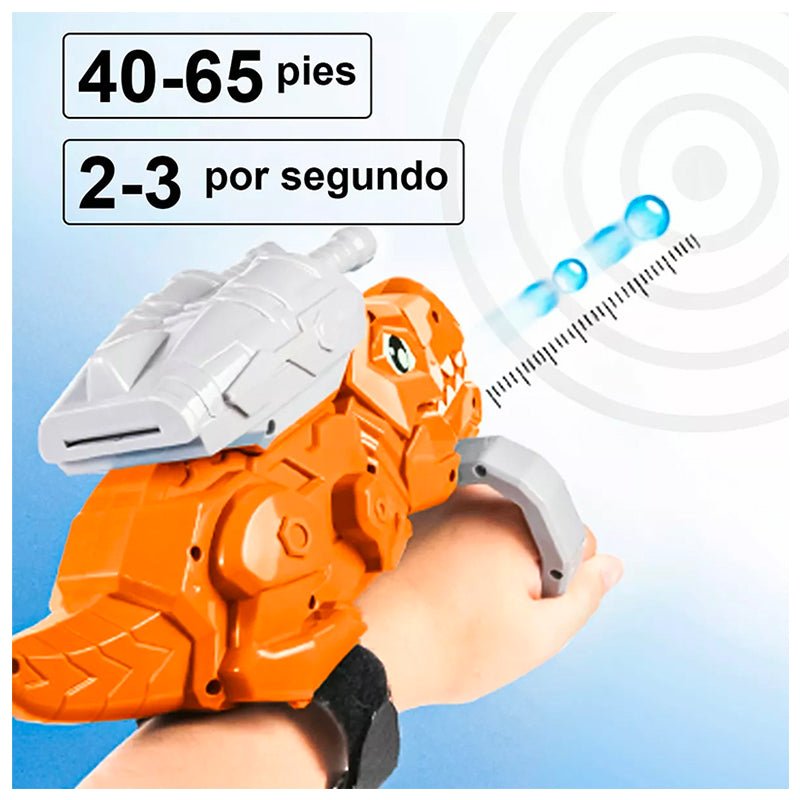 Pistola Lanzador De Bolas Hidrogel Dinosaurio Eléctrico Toys Naranja - LhuaStore