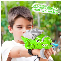 Pistola Lanzador De Bolas Hidrogel Dinosaurio Eléctrico Toys Verde - LhuaStore