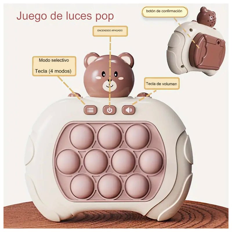 Pop-it Juguete Antiestrés Electrónico Osito Ted Antiestres Niños - LhuaStore