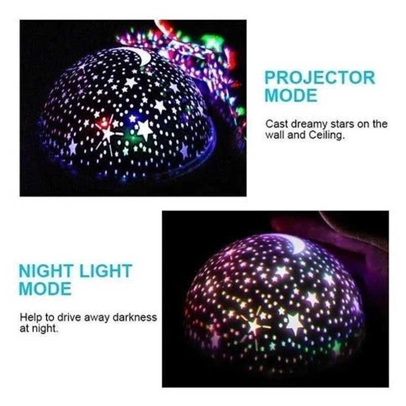 Proyector Lámpara Led Luz Cielo Estrella Espanta Cuco Niños - LhuaStore