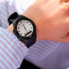 Reloj Casio Hombre Aw-90h-7b Negro Analogo - LhuaStore