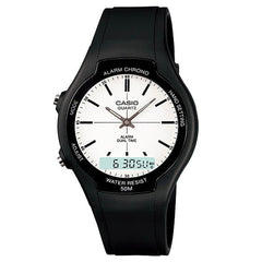 Reloj Casio Hombre Aw-90h-7e Negro Analogo - LhuaStore