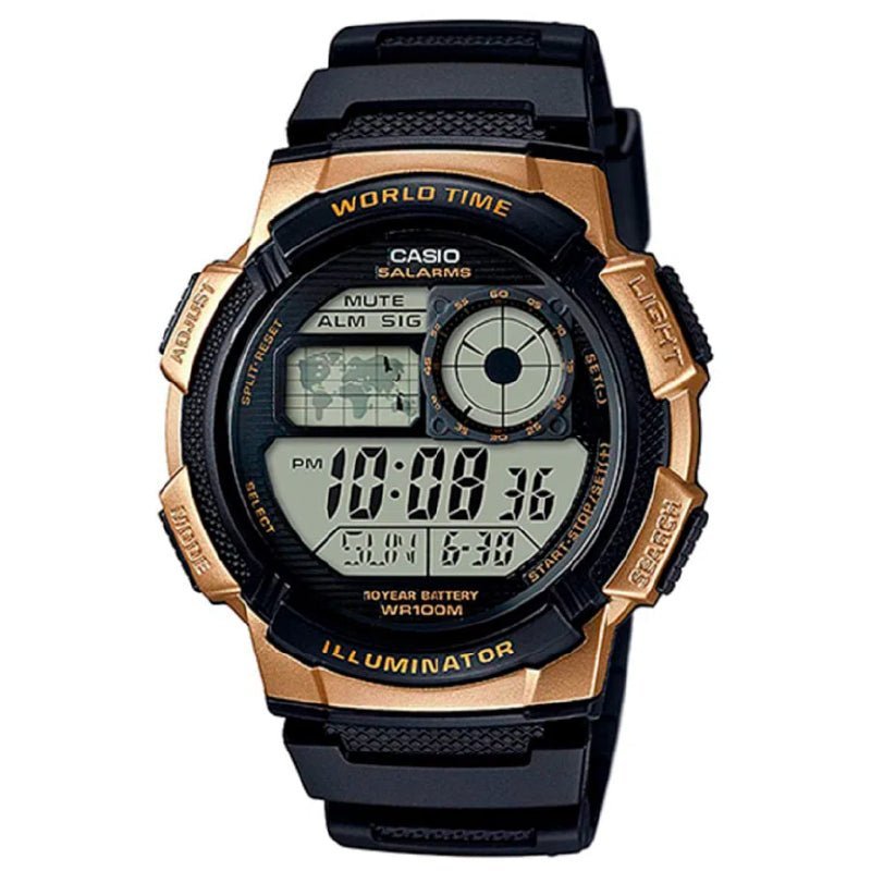 Reloj Hombre Casio Ae-1000w-1a3 Dorado Digital - LhuaStore