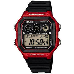 Reloj Hombre Casio Ae-1300wh-4a Rojo Digital - LhuaStore