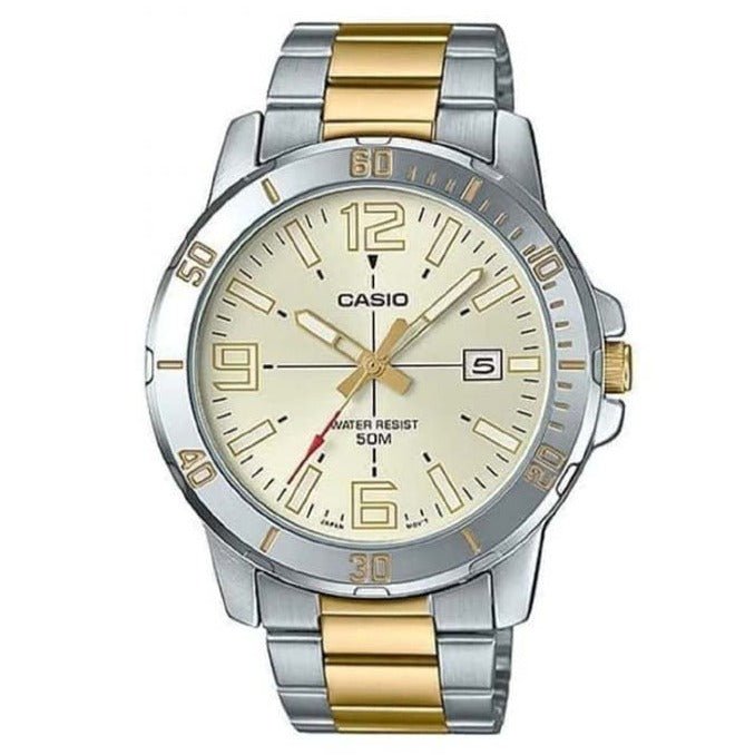 Reloj Hombre Casio Mtp-vd01sg-9b Análogo Plateado - LhuaStore