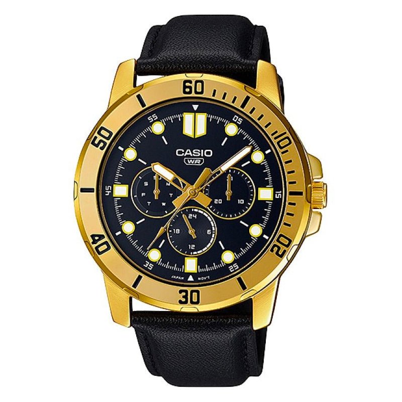 Reloj Hombre Casio Mtp-vd300gl-1e Negro Análogo - LhuaStore