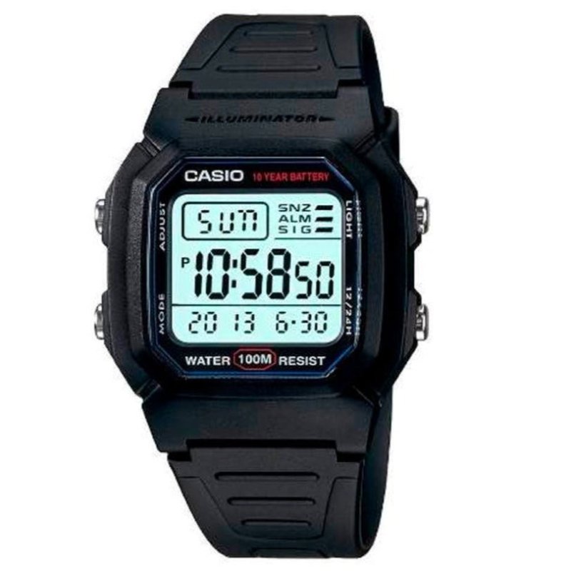 Reloj Hombre Casio W-800h-1av Negro Digital - LhuaStore