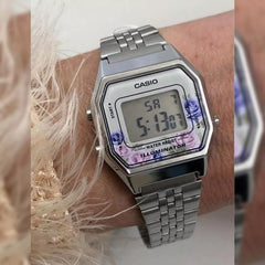 Reloj Mujer Casio La680wa-4c Floreado Digital - LhuaStore