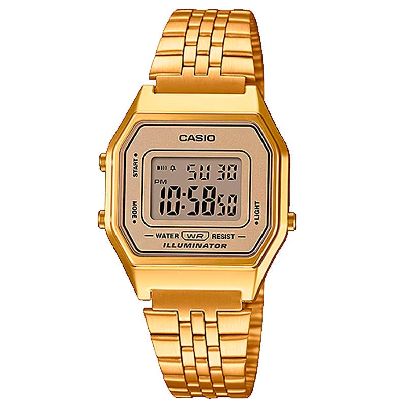 Reloj Mujer Casio La680wga-9 Dorado Digital - LhuaStore