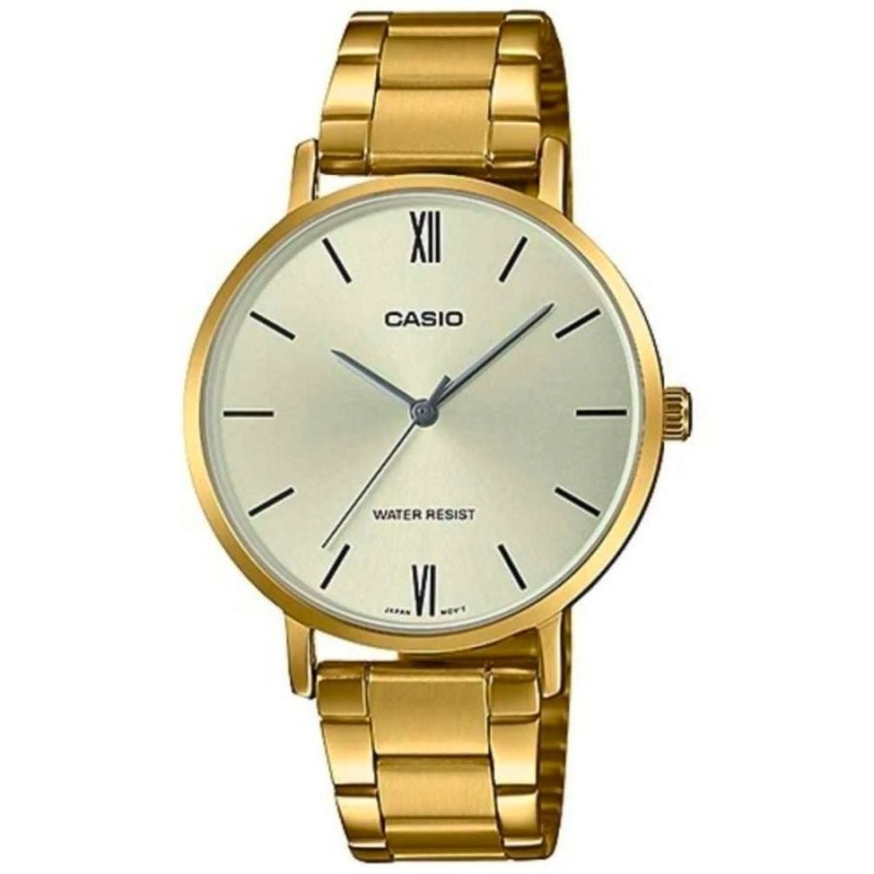Reloj Mujer Casio Ltp-vt01g-9b Dorado Análogo - LhuaStore