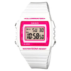 Reloj Mujer Casio W-215h-7a2v Blanco Digital - LhuaStore