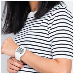 Reloj Mujer Casio W-215h-7av Blanco Digital - LhuaStore