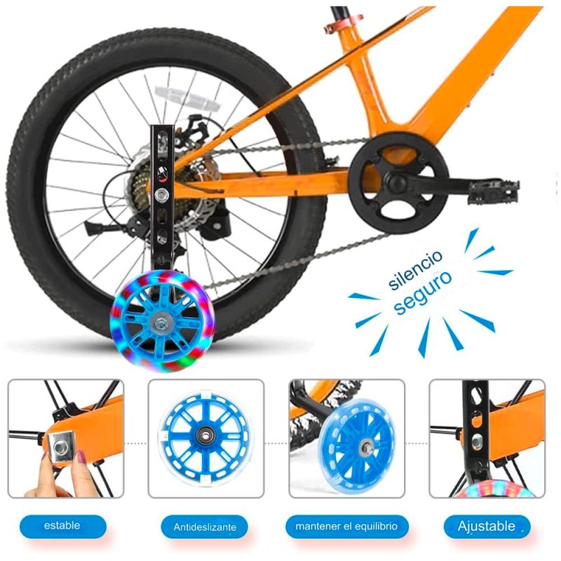 Rueda De Apoyo Estabilizadora Para Bicicleta Altura Ajustable Colores - Lhua Store