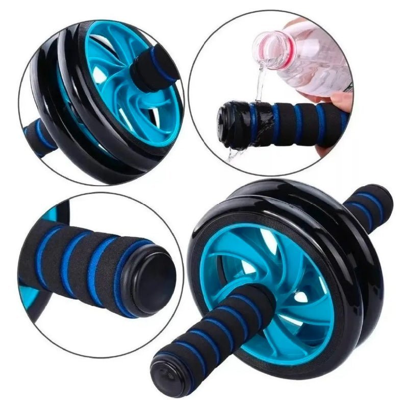 Rueda Doble Ejercicios Abdominales + Mini Alfombra - LhuaStore