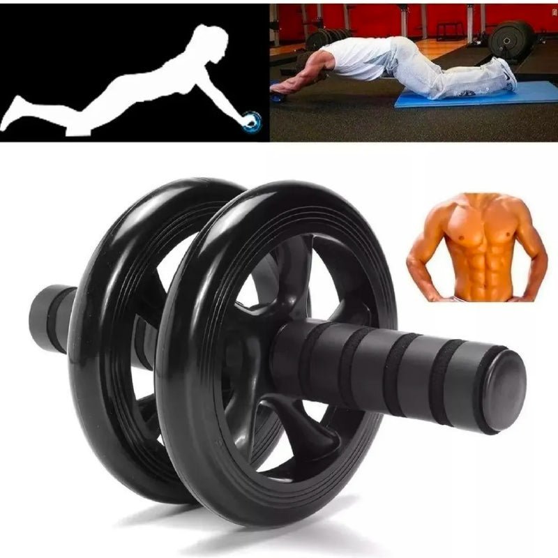 Rueda Doble Ejercicios Abdominales + Mini Alfombra - LhuaStore