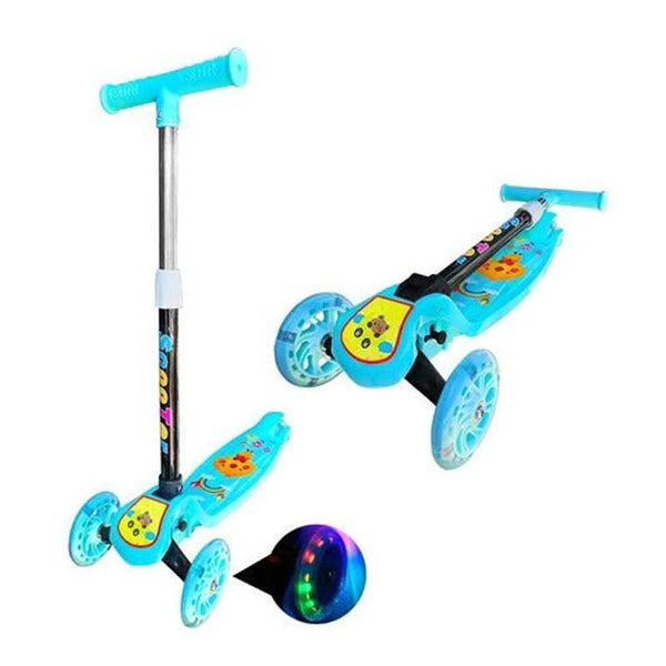 Scooter Monopatin Kids Plegable Ruedas Led Niños Verde