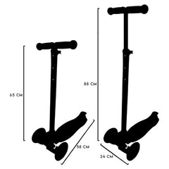 Scooter Monopatín Ruedas Led Niñ@s Regulable Verde - LhuaStore