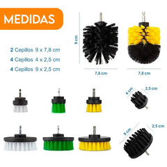 Set 10 Cepillos De Limpieza Para Taladro Auto Hogar Tapiz - LhuaStore