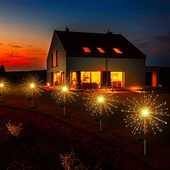 Set 2 Luces Micro Led Hadas Cálida Solar Fuego Artificiales Navidad - LhuaStore