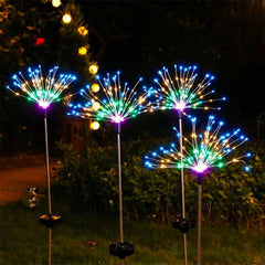 Set 2 Luces Micro Led Hadas Multicolor Solar Fuego Artificiales Navidad - LhuaStore