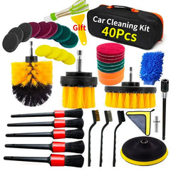 Set 40 Pcs Limpieza De Auto Hogar Set Cepillos Para Taladro - LhuaStore