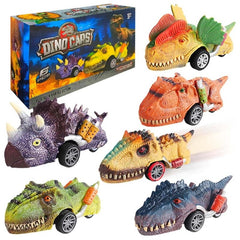 Set 6 Autos Dinosaurio A Friccion Juguete Niños Dino Cars - Lhua Store