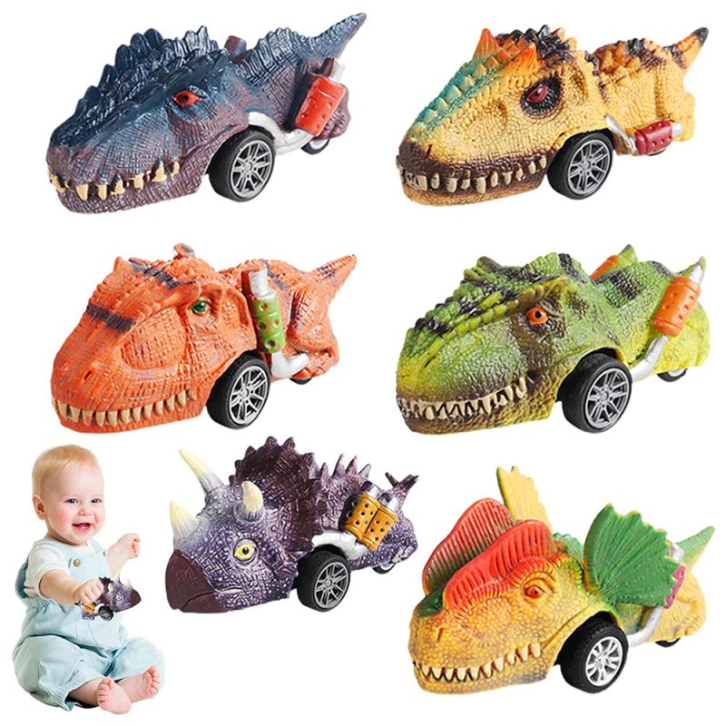 Set 6 Autos Dinosaurio A Friccion Juguete Niños Dino Cars - Lhua Store