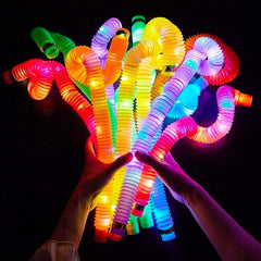 Set 6 Pop It Tubo Con Luz Led Juguete Sensorial Antiestrés Full Color - LhuaStore
