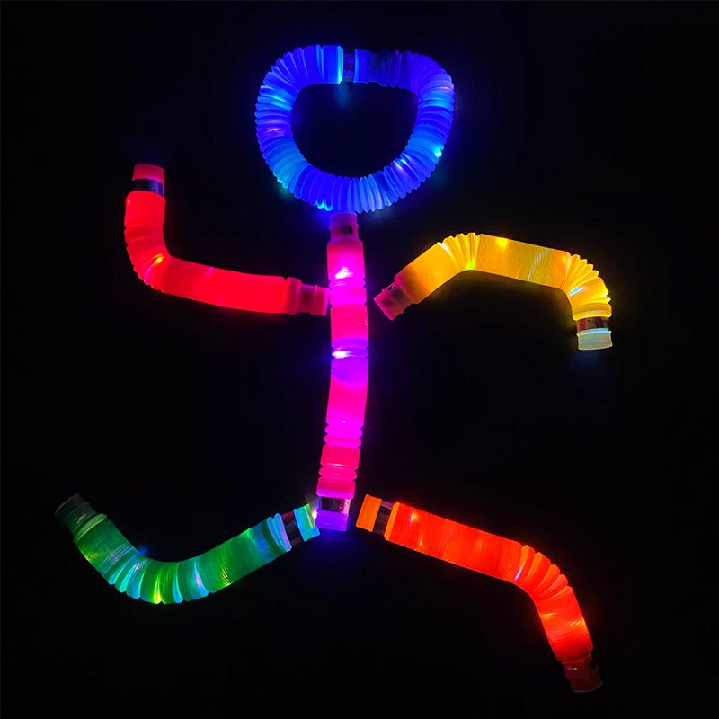 Set 6 Pop It Tubo Con Luz Led Juguete Sensorial Antiestrés Full Color - LhuaStore