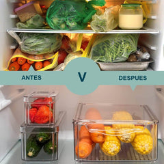 Set 7 Organizador Refrigerador Cocina Contenedores Con Tapa - LhuaStore