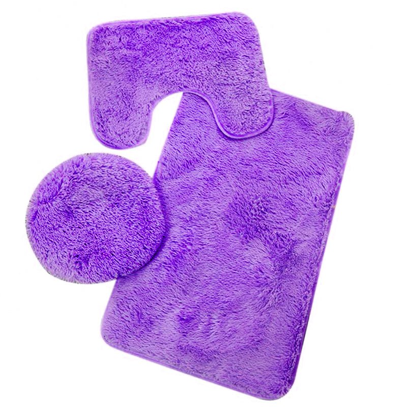 Set De Baño 3 Piezas Felpa Peluditos Microfibra - LhuaStore