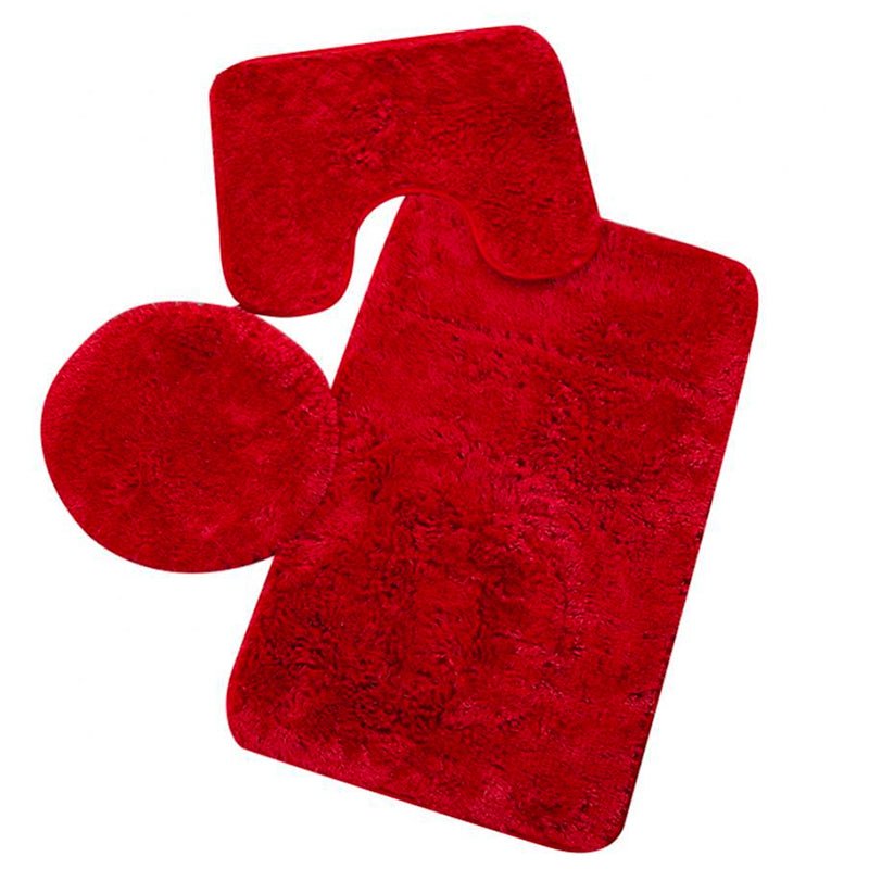 Set De Baño 3 Piezas Felpa Peluditos Microfibra - LhuaStore