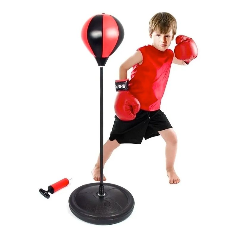 Set De Boxeo Puching Ball 109 cm Niños Altura Ajustable - LhuaStore