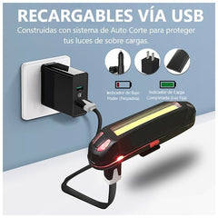Set De Luces Led Delantera Y Trasera Para Bicicleta Recargable Impermeable - LhuaStore