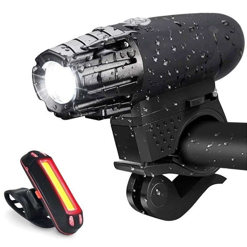 Set De Luces Led Delantera Y Trasera Para Bicicleta Recargable Impermeable - LhuaStore