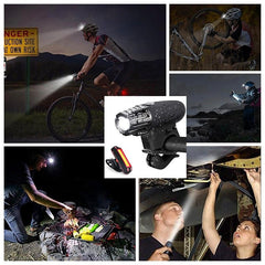 Set De Luces Led Delantera Y Trasera Para Bicicleta Recargable Impermeable - LhuaStore