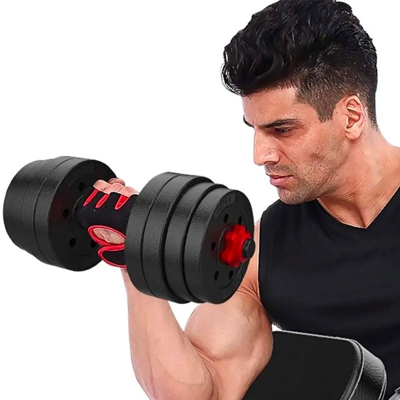 Set De Mancuernas 30kg Barra Armable Ajustable - LhuaStore