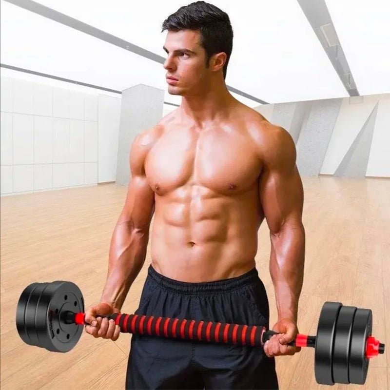 Set De Mancuernas 30kg Barra Armable Ajustable - LhuaStore