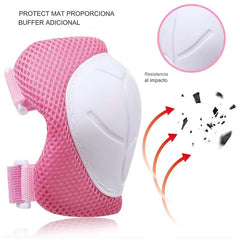 Set De Protección Niños Rosado Rodillera Codera Muñequera - LhuaStore