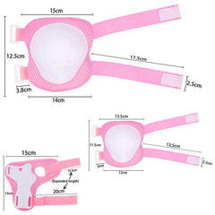 Set De Protección Niños Rosado Rodillera Codera Muñequera - LhuaStore