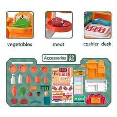 Set Supermercado Minimarket 28 Pcs Juguete Didáctico Niños - LhuaStore
