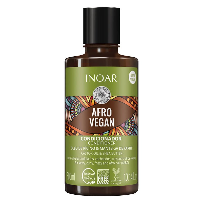 Shampoo Afro Vegan Inoar 300ml Vegano Rizos Rulos - LhuaStore