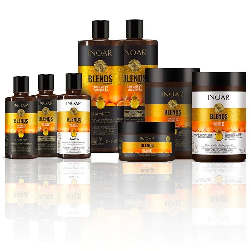 Shampoo Blends Inoar 300ml Vegano Vitamina C Brillo Hidrata - LhuaStore