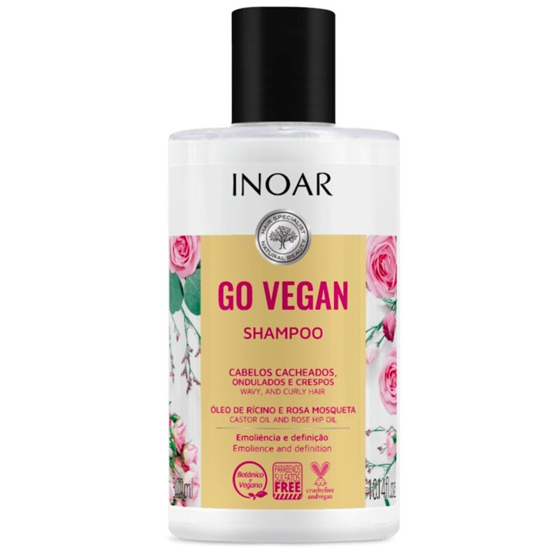Shampoo Go Vegan Cachos Inoar 300ml Vegano Cabello Rizado - LhuaStore
