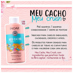 Shampoo Meu Cacho Inoar 400ml Vegano Rizos Rulos - LhuaStore