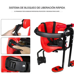 Silla Frontal De Bicicleta Bebés Y Niños 30kg Universal - LhuaStore