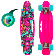 Skate Penny Carving Patineta Kiss Crazy Ruedas Led Niñas - LhuaStore