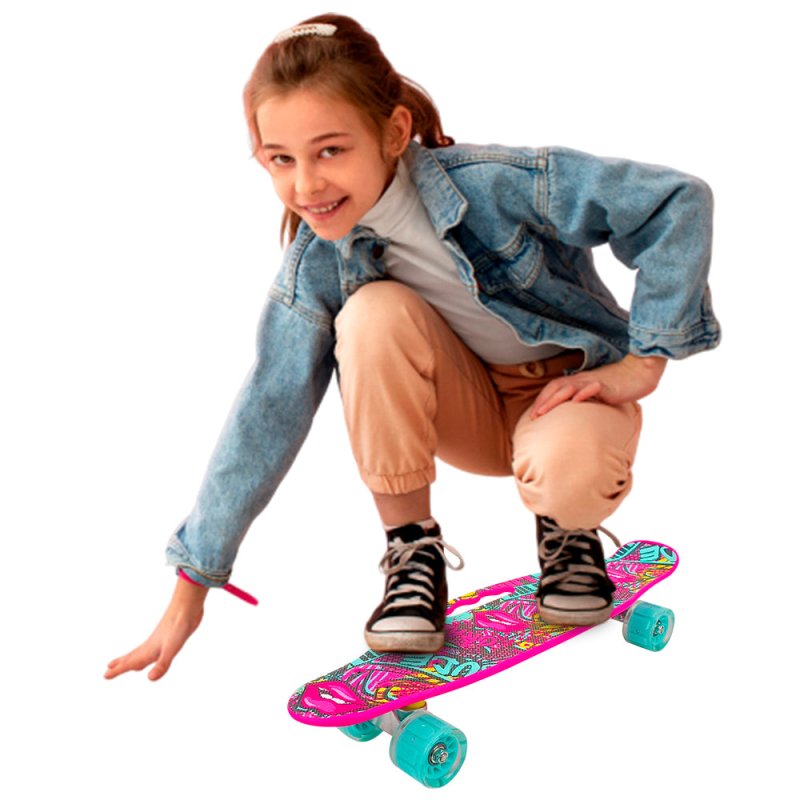 Skate Penny Carving Patineta Kiss Crazy Ruedas Led Niñas - LhuaStore