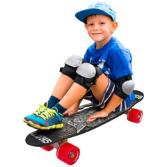 Skate Penny Carving Patineta Wolf Black Ruedas Led Niños - Lhua Store